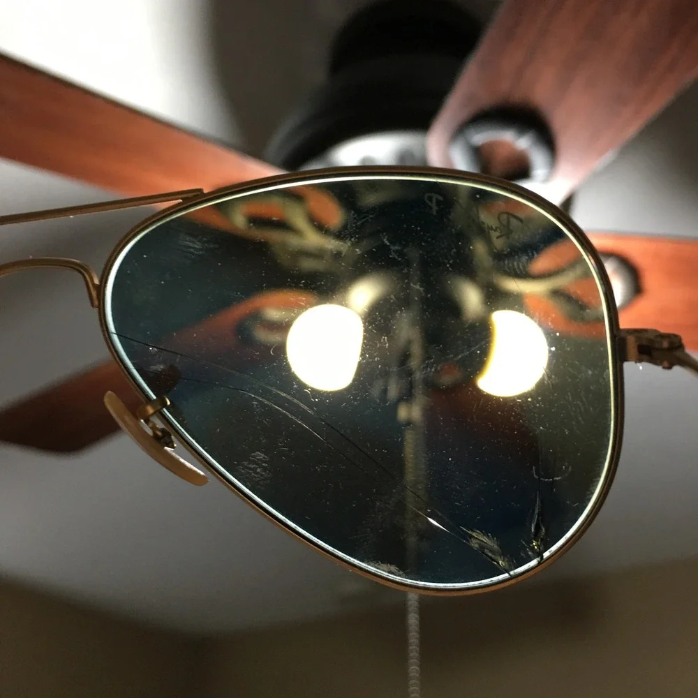 Ray-Ban RB3025 112/4L Aviator Large Metal Sunglasses Gold Blue Frame Only